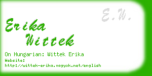 erika wittek business card